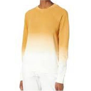 FAHERTY women’s Fade Bells Ombre Cotton Sweatshirt in Low Tide